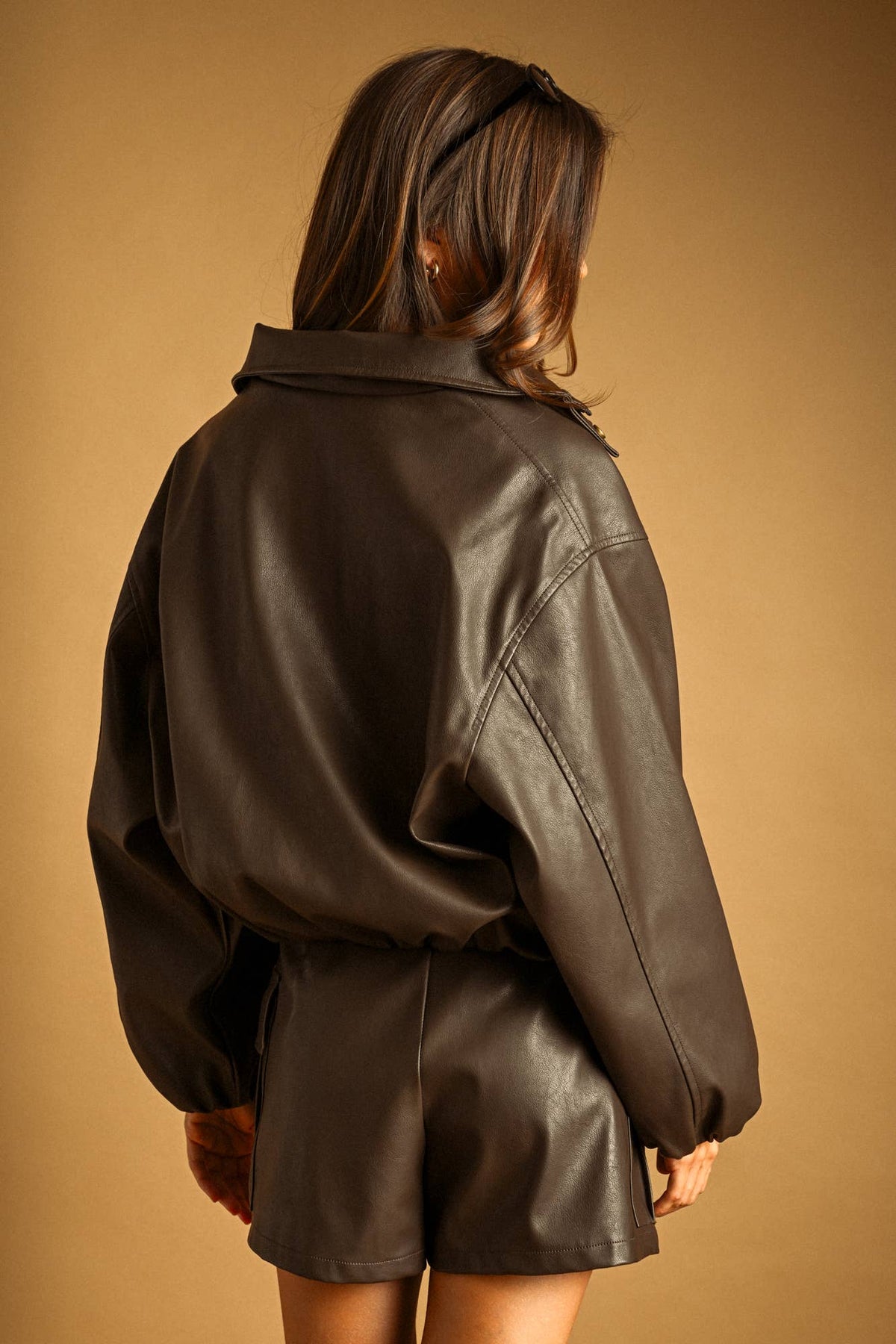 MIOU MUSE -  FAUX LEATHER BALLON JACKET