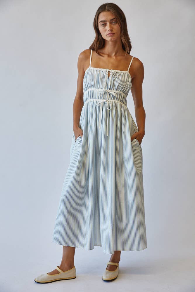 Creamon -  Striped Sundress Midi Dress
