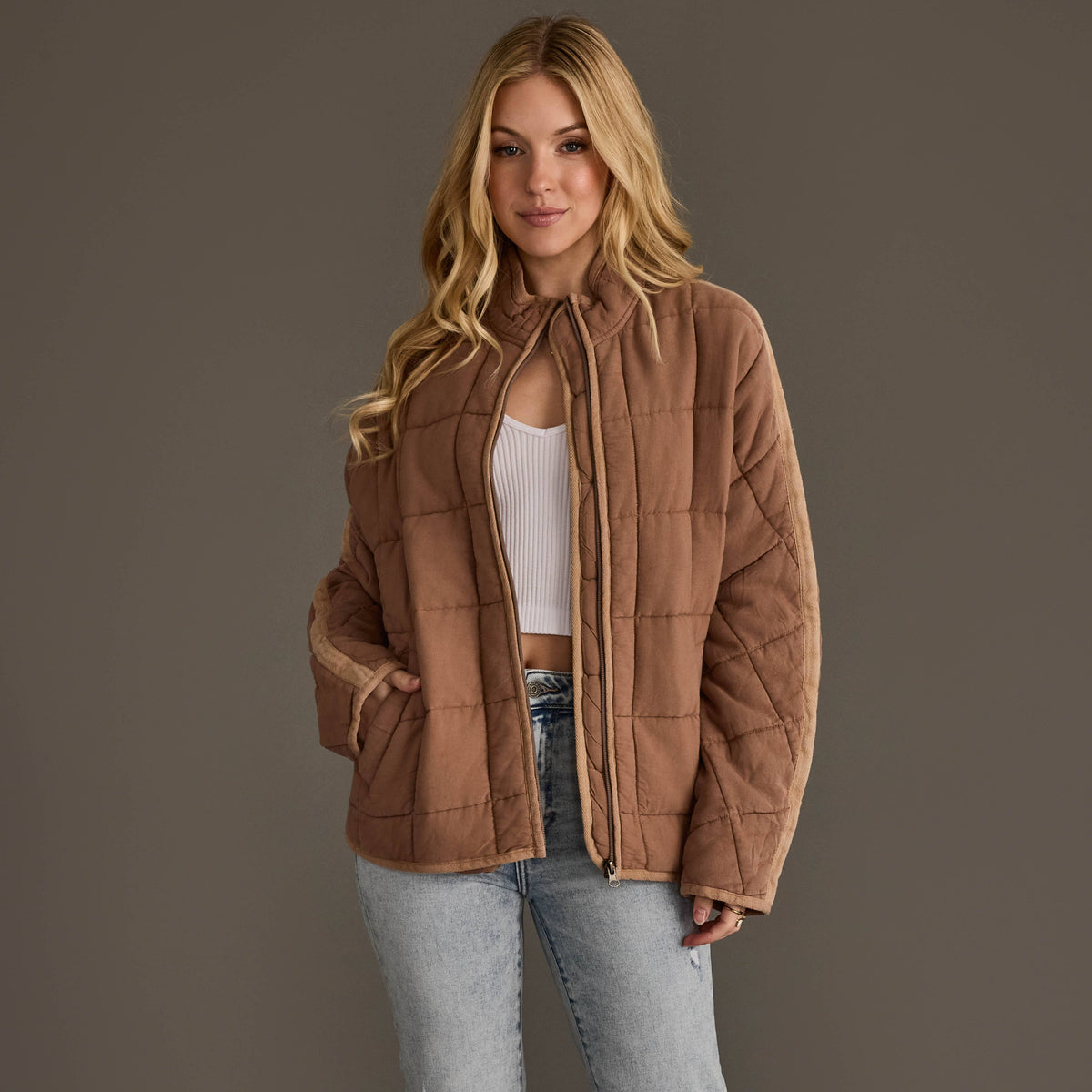 Panache Apparel Co. - Tan Soft Quilted Jacket