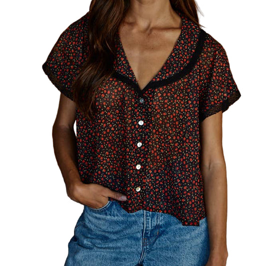 By Together - Floral Print Collared Top