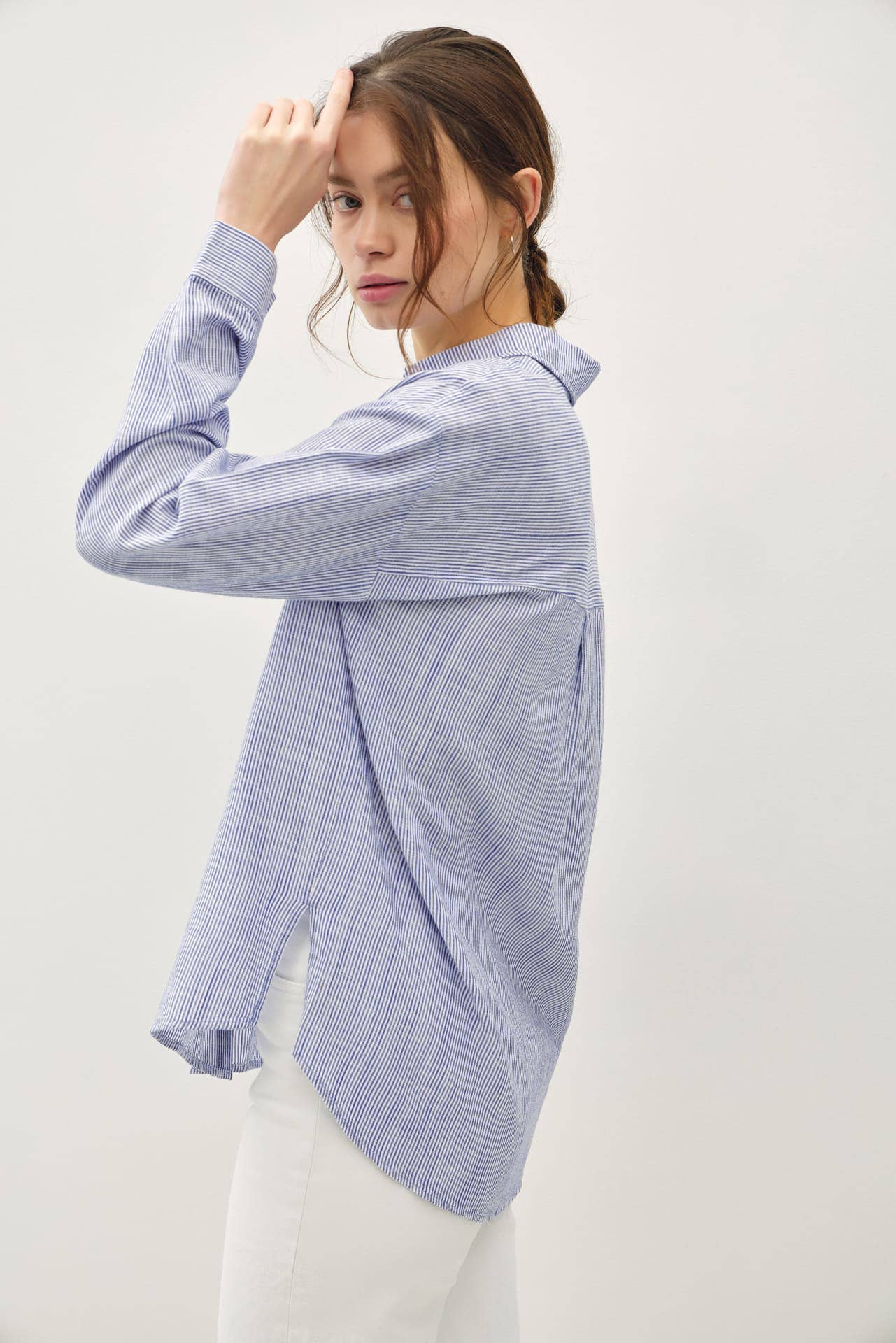 Be Cool - PINSTRIPE BUTTON DOWN SHIRT