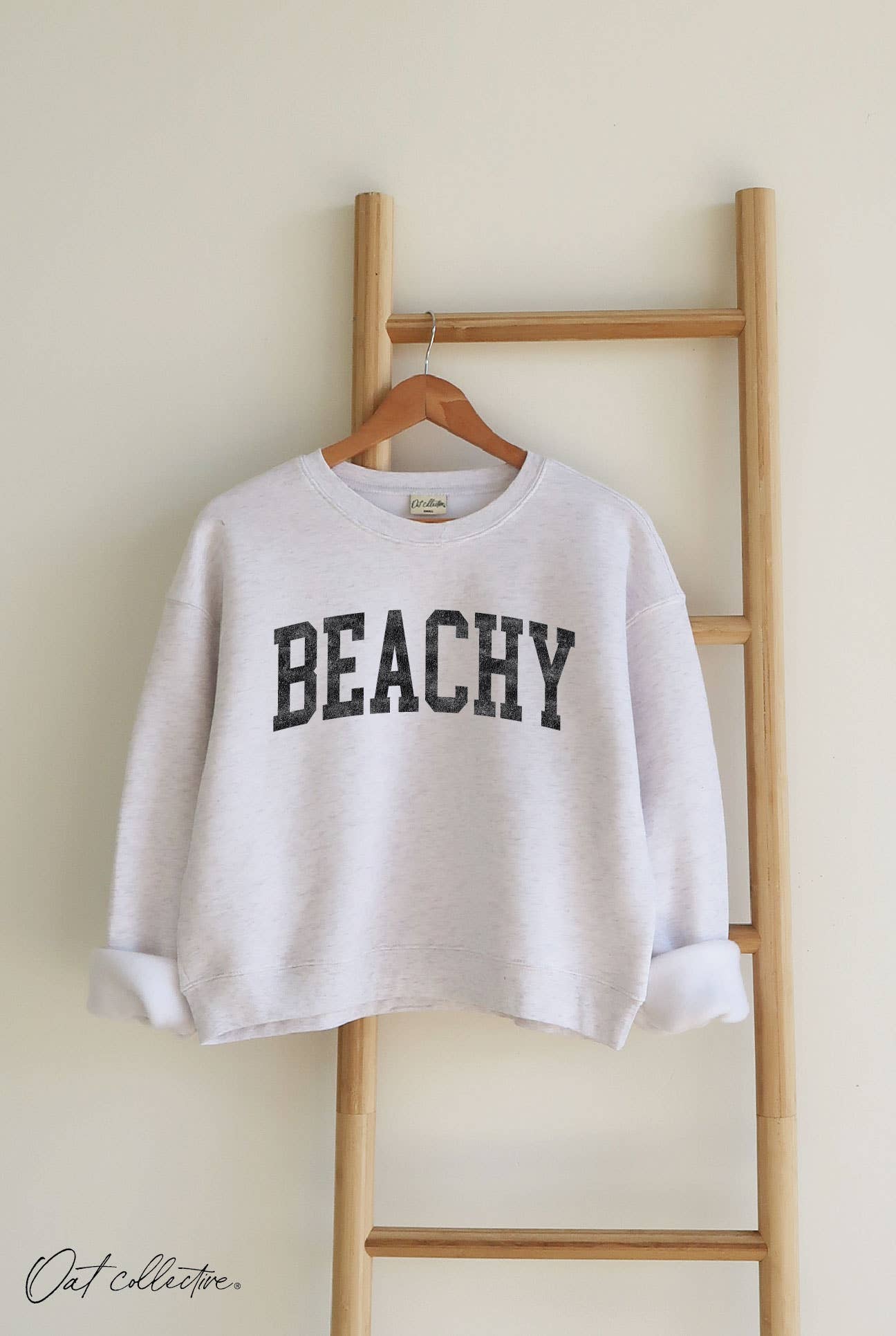 OAT COLLECTIVE - BEACHY Mid Cropped Graphic Sweatshirt