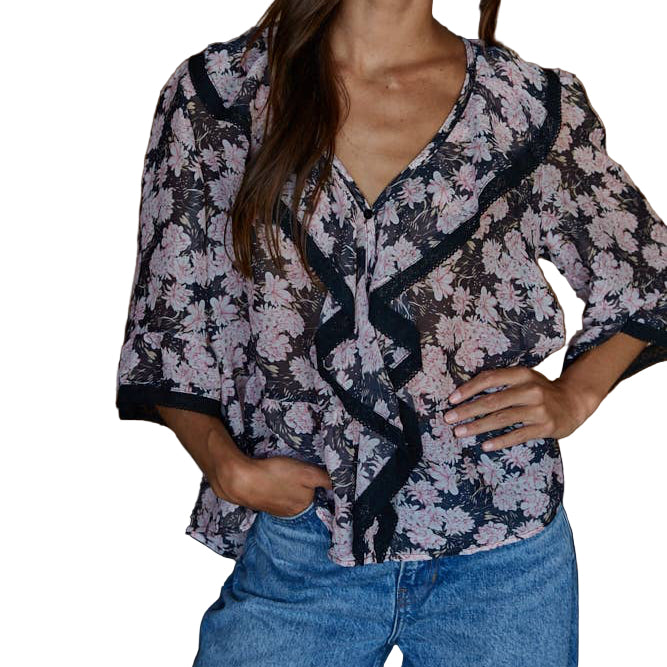 By Together - Floral Print Ruffle Top