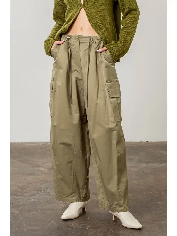 Green Adjustable Cargo Pants