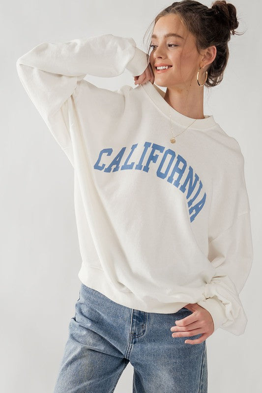 California Graphic Oversized Sweatshirt