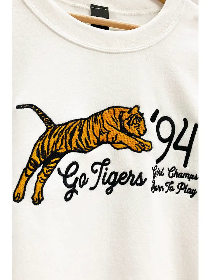 Embroidered Go Tigers Sweatshirt