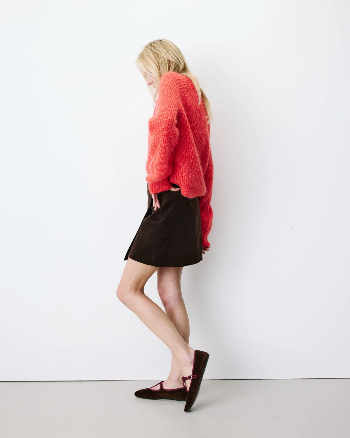 Grace & Mila Corduroy Wrap Mini Skirt