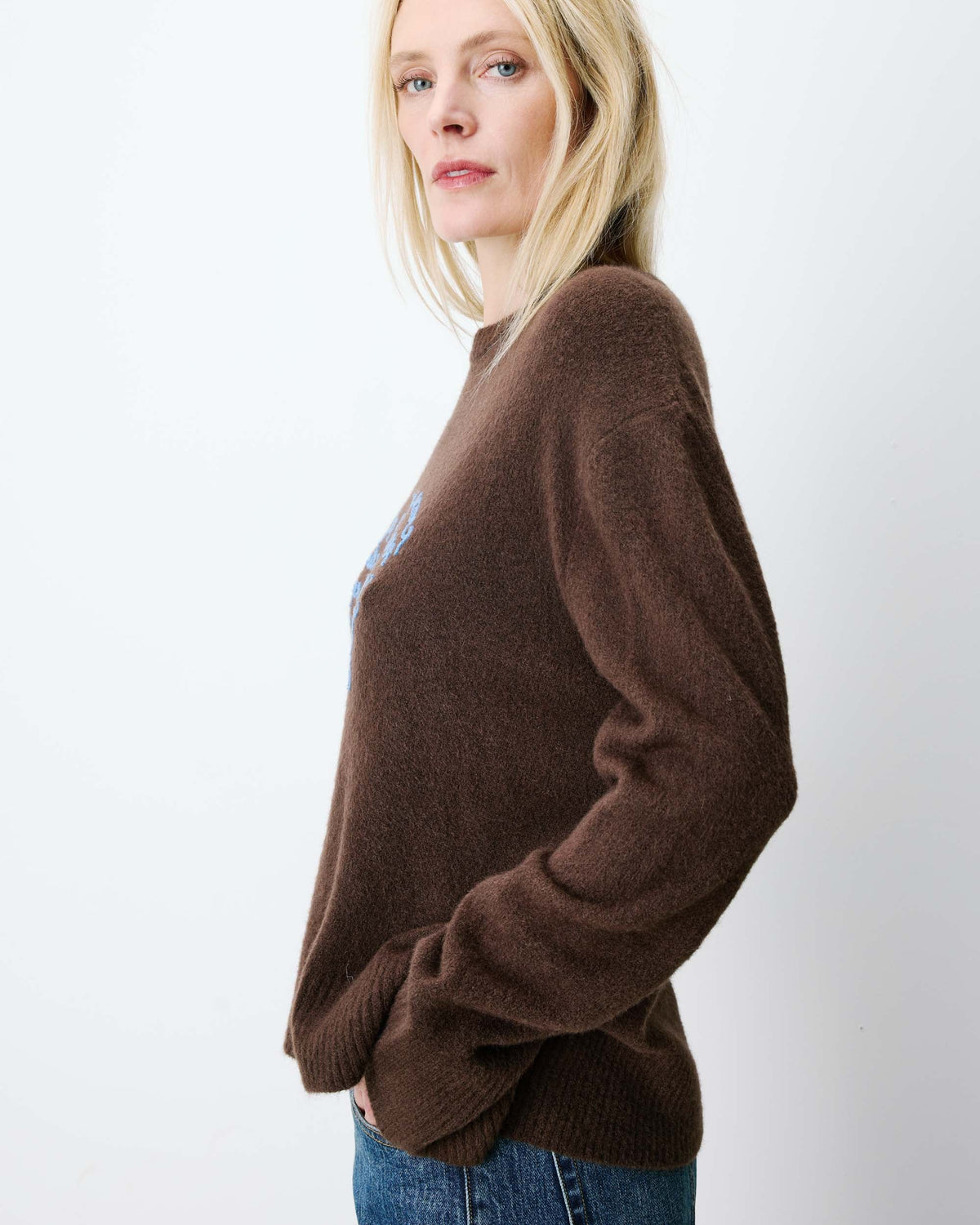 Grace & Mila Crew Neck Sweater With Text