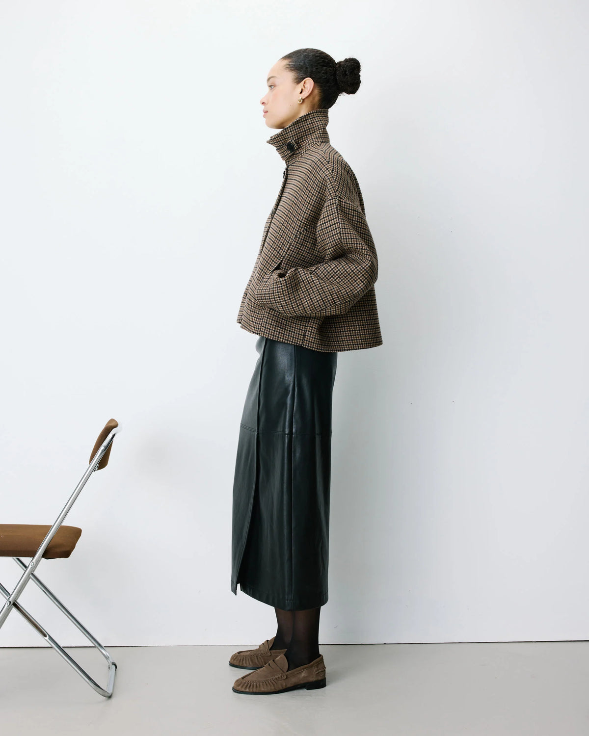 Grace & Mila Short Houndstooth Coat