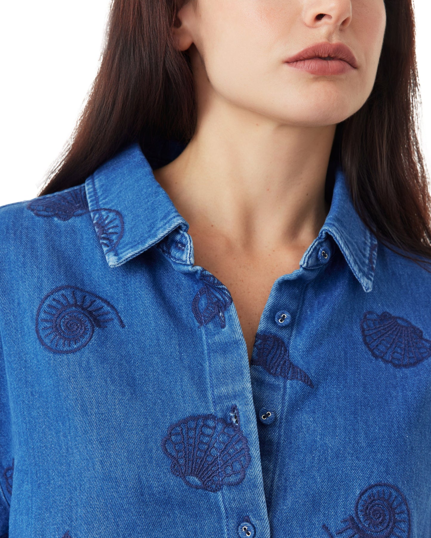 Habitual Seashell Crop Short Sleeve Shirt
