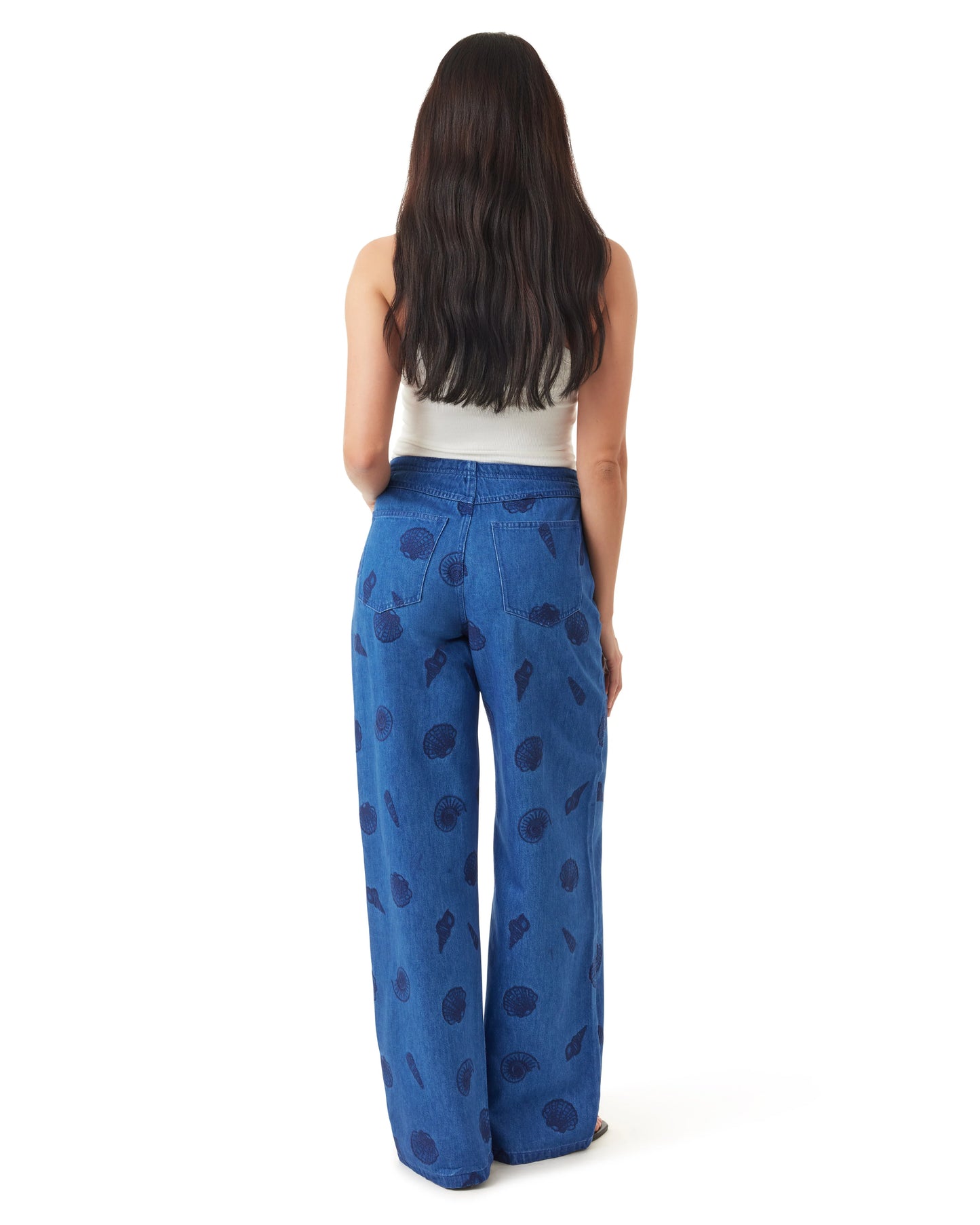 Habitual Lia Seashell Drawstring Wide Leg Pants