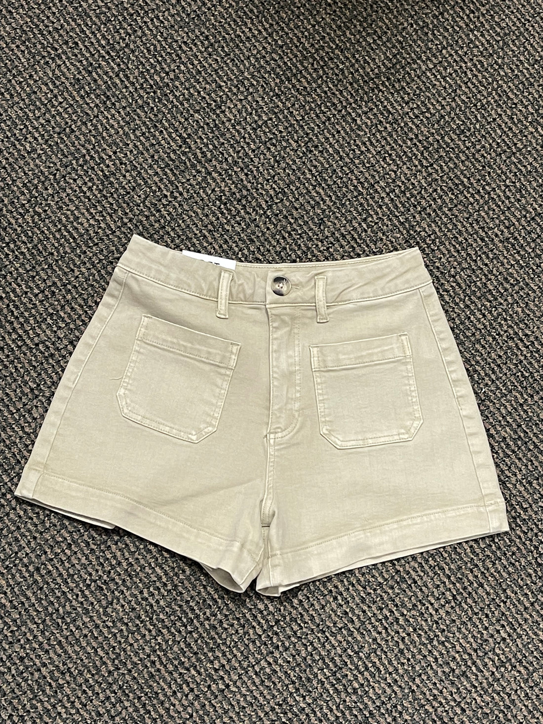 A Line Shorts with Patch Pockets