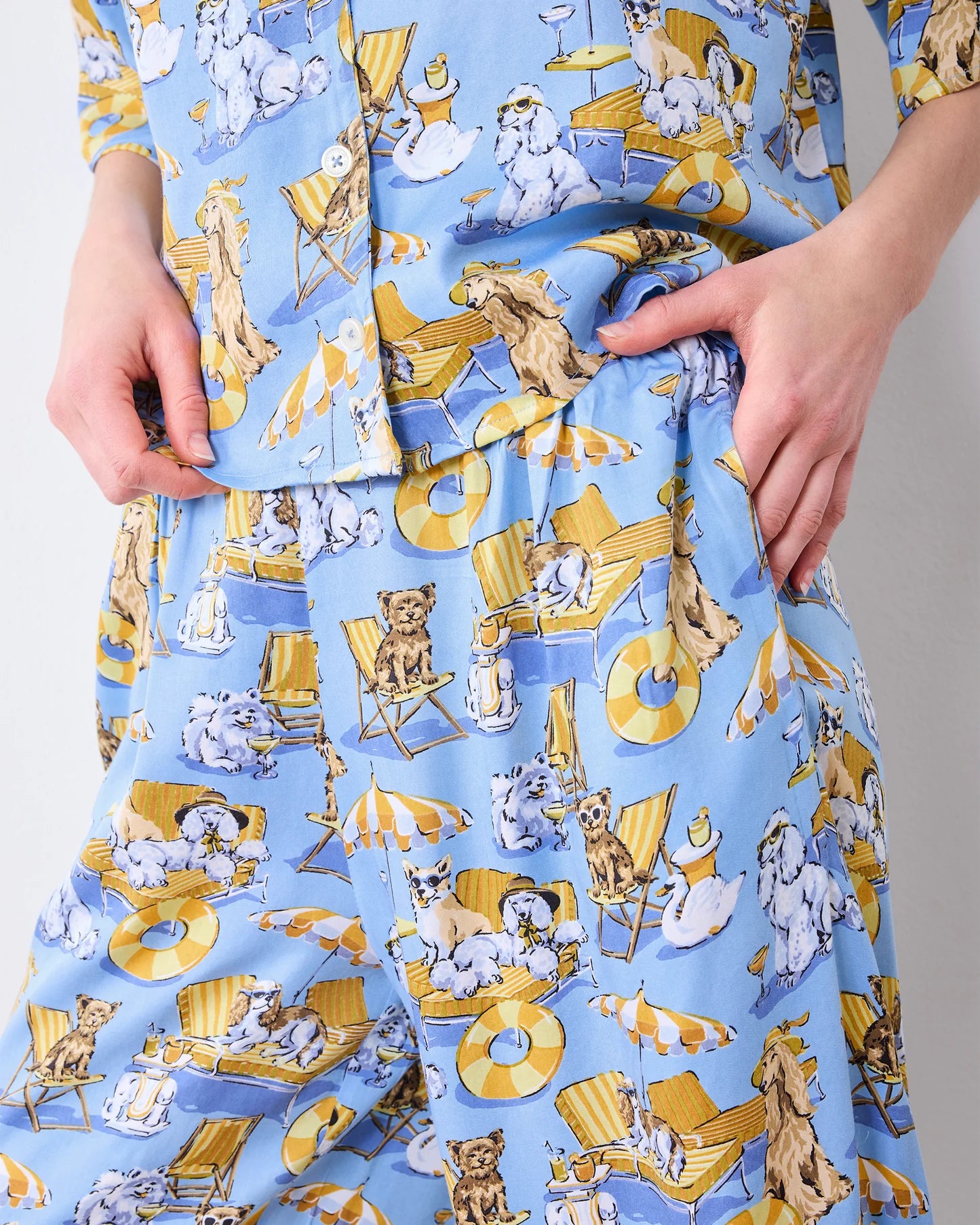 Printfresh Palm Royal Pooches Satin Wildest Dream Set