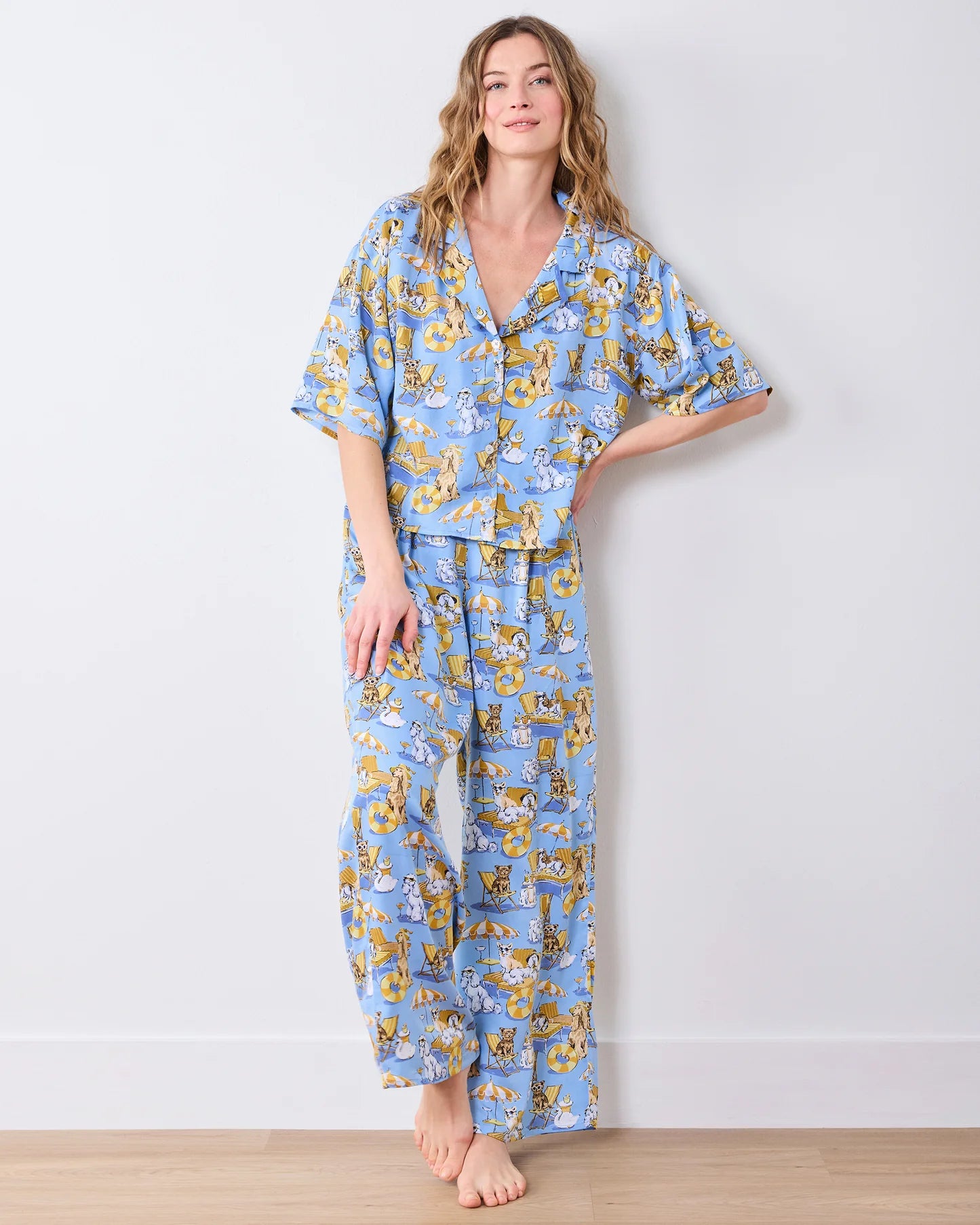 Printfresh Palm Royal Pooches Satin Wildest Dream Set