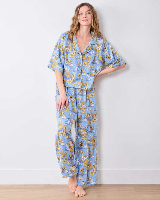 Printfresh Palm Royal Pooches Satin Wildest Dream Set