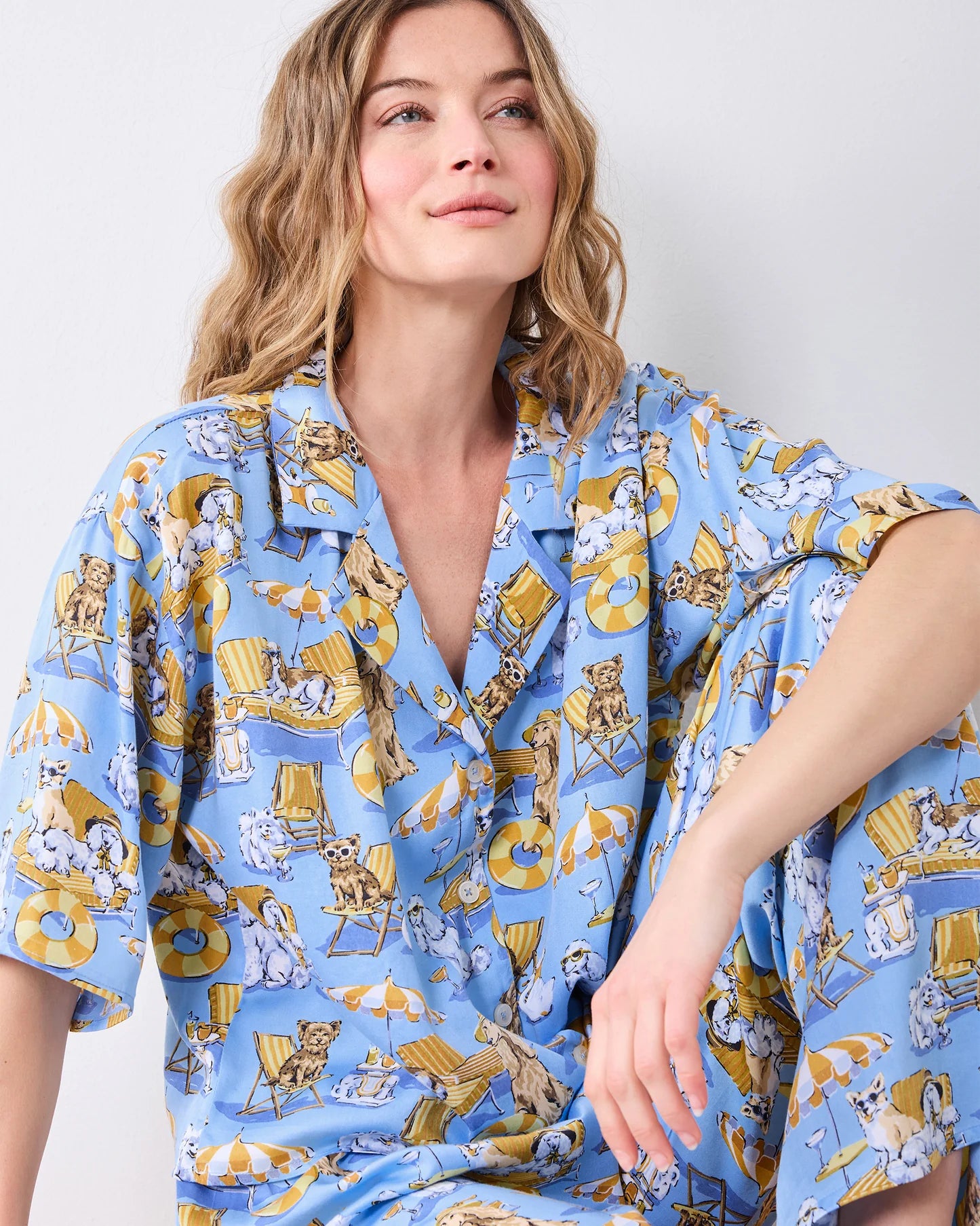 Printfresh Palm Royal Pooches Satin Wildest Dream Set