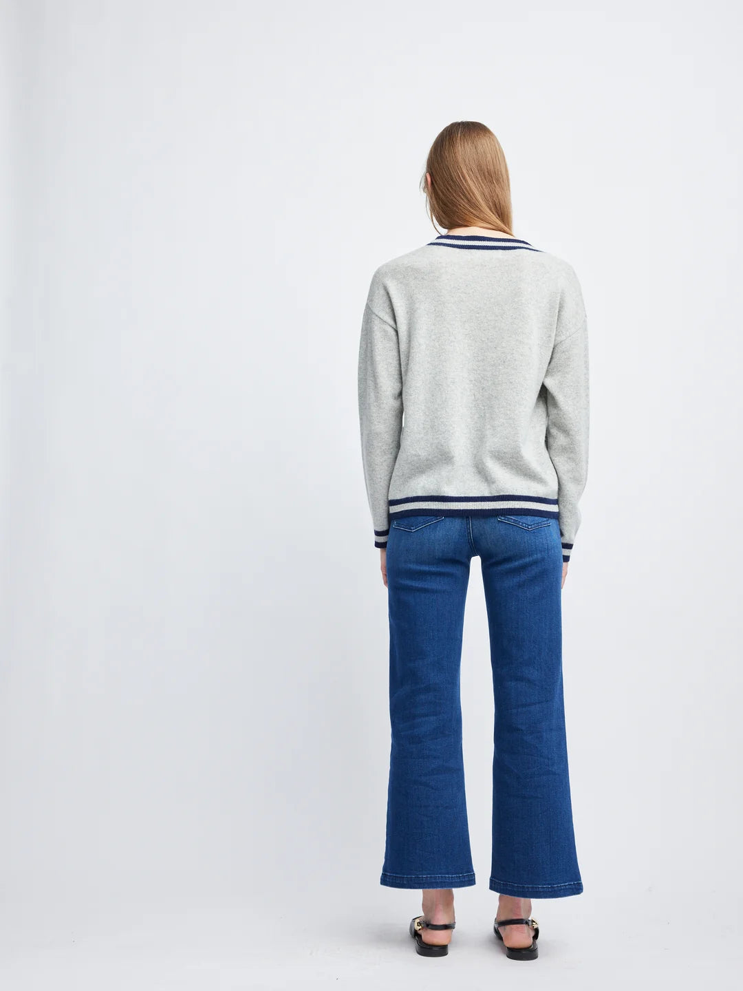 Self Contrast Makenna Cashmere Cardigan