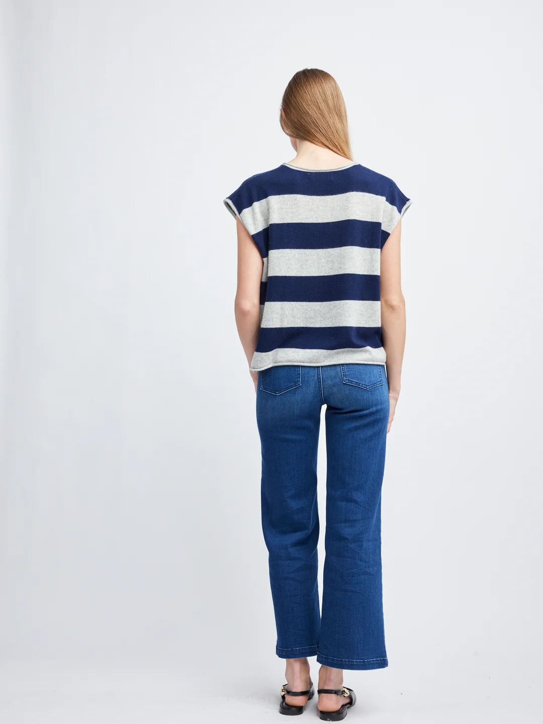 Self Contrast Madison Cashmere V Neck Sweater