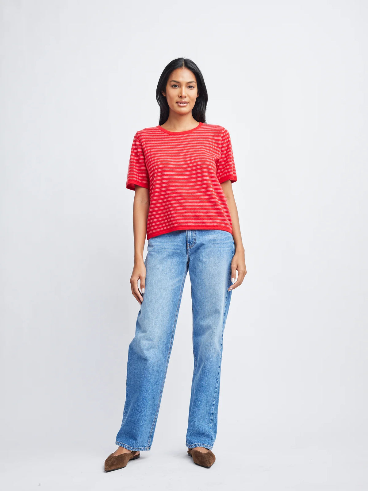 Self Contrast Brea Cashmere T-Shirt