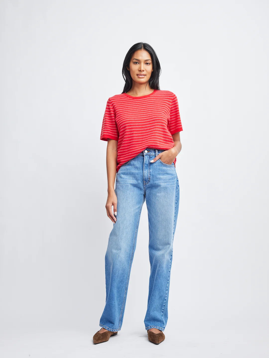 Self Contrast Brea Cashmere T-Shirt