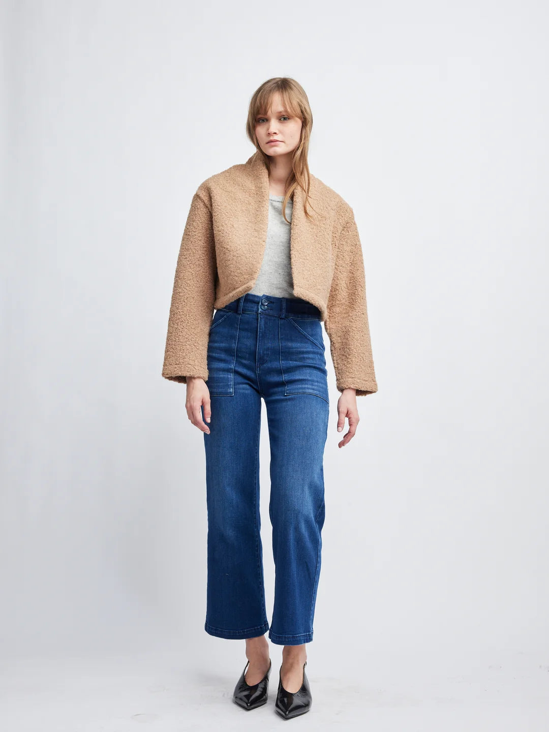 Self Contrast Zoey Crop Jacket