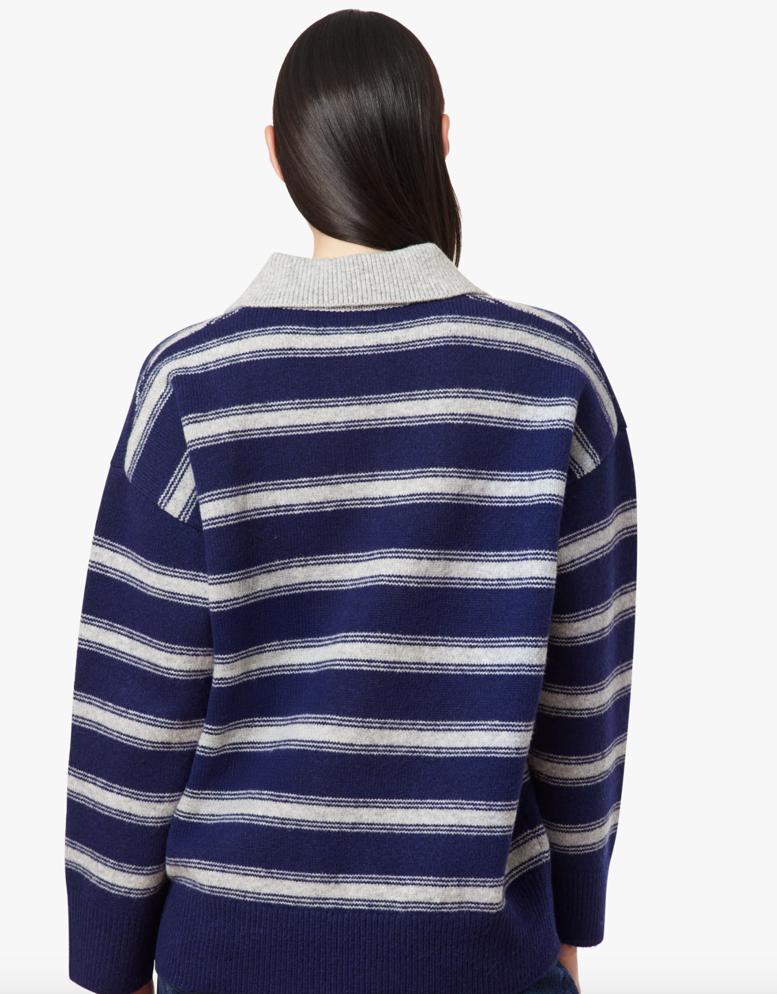 Habitual Striped Oversized Polo Sweater