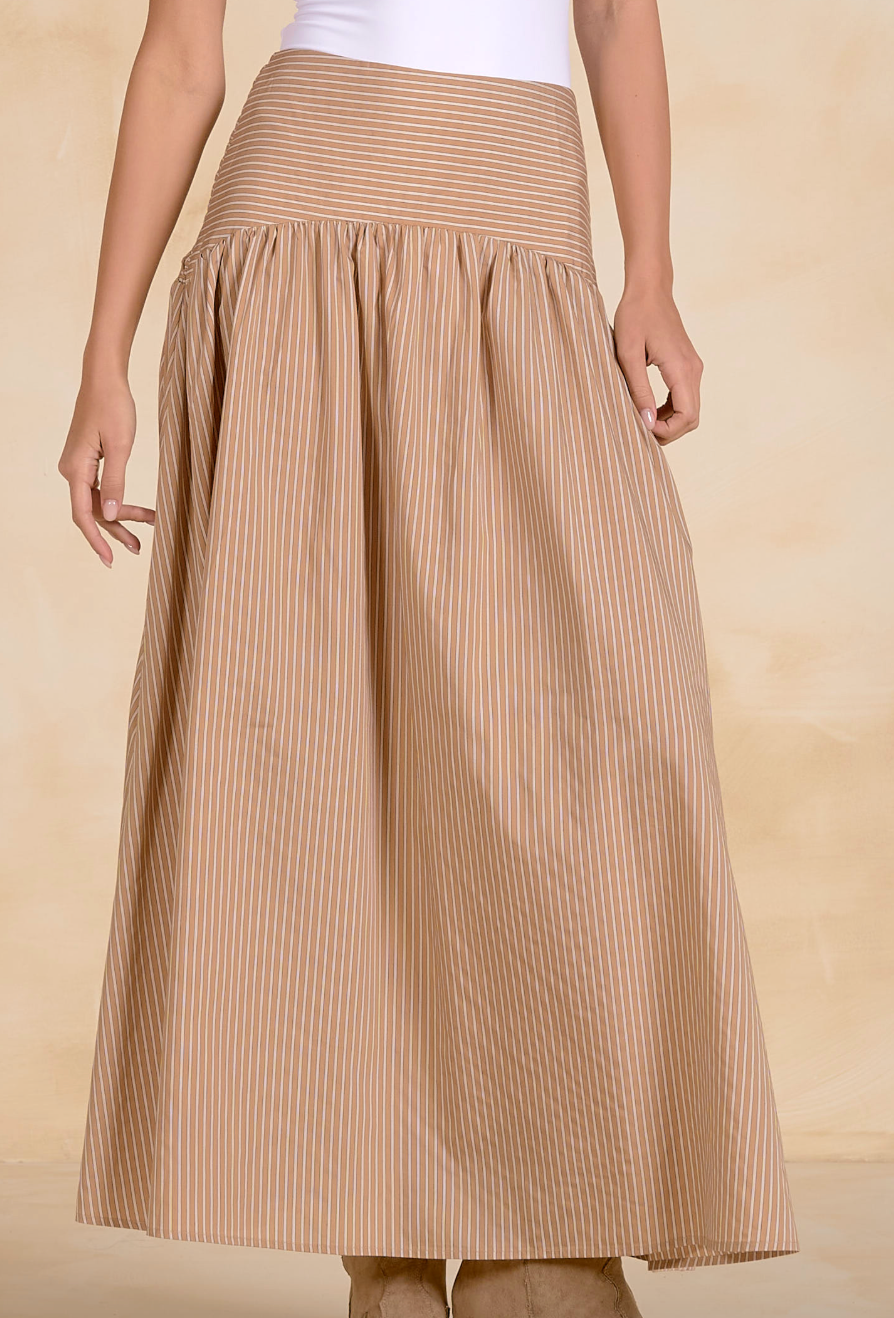 Elan Maxi Skirt with Curved Waistband