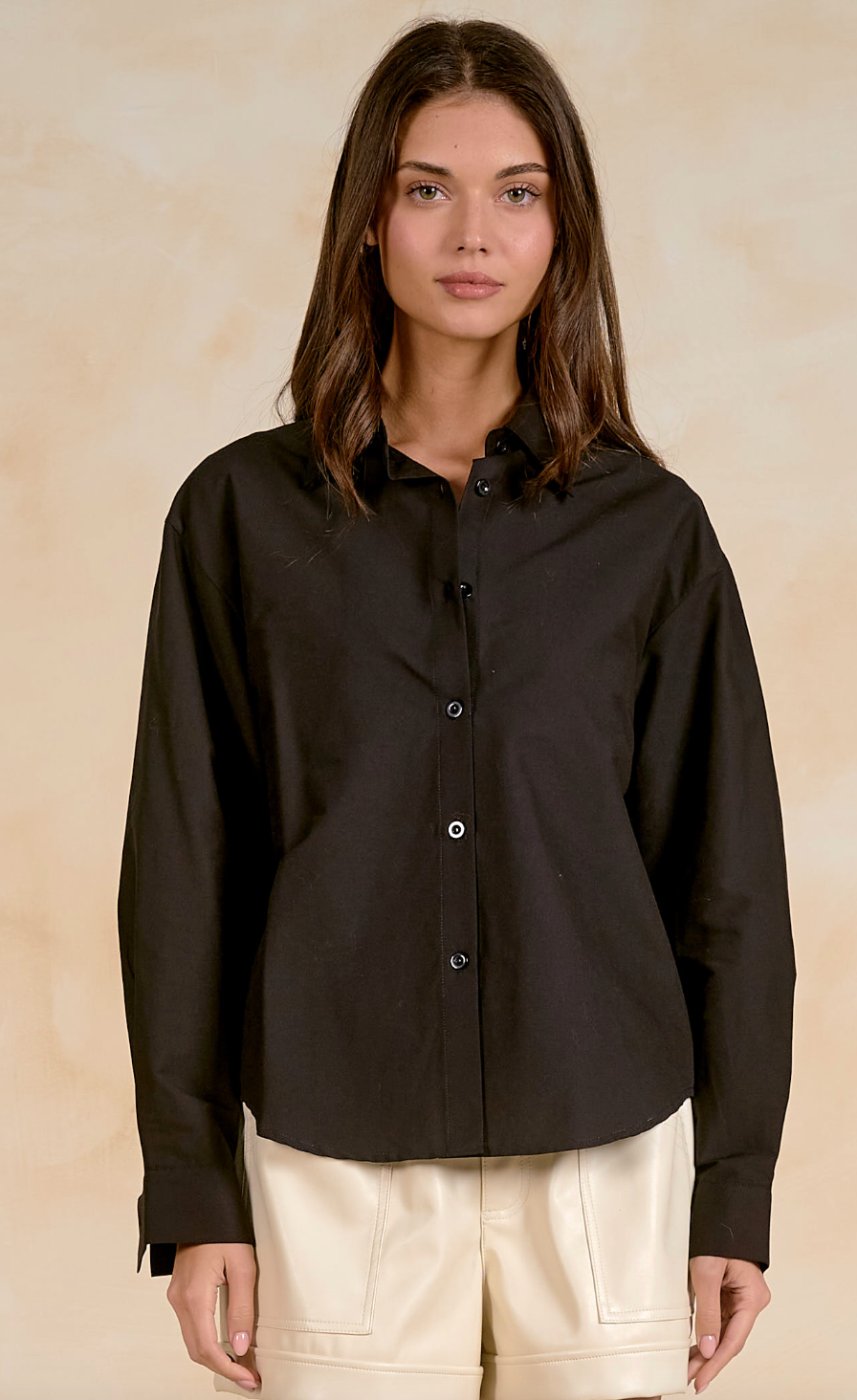 Elan Long Sleeve Open Back Top