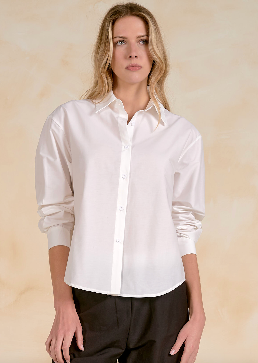 Elan Long Sleeve Open Back Top