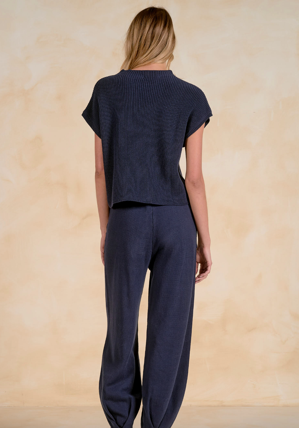 Elan Cap Sleeve Crew Neck Sweater