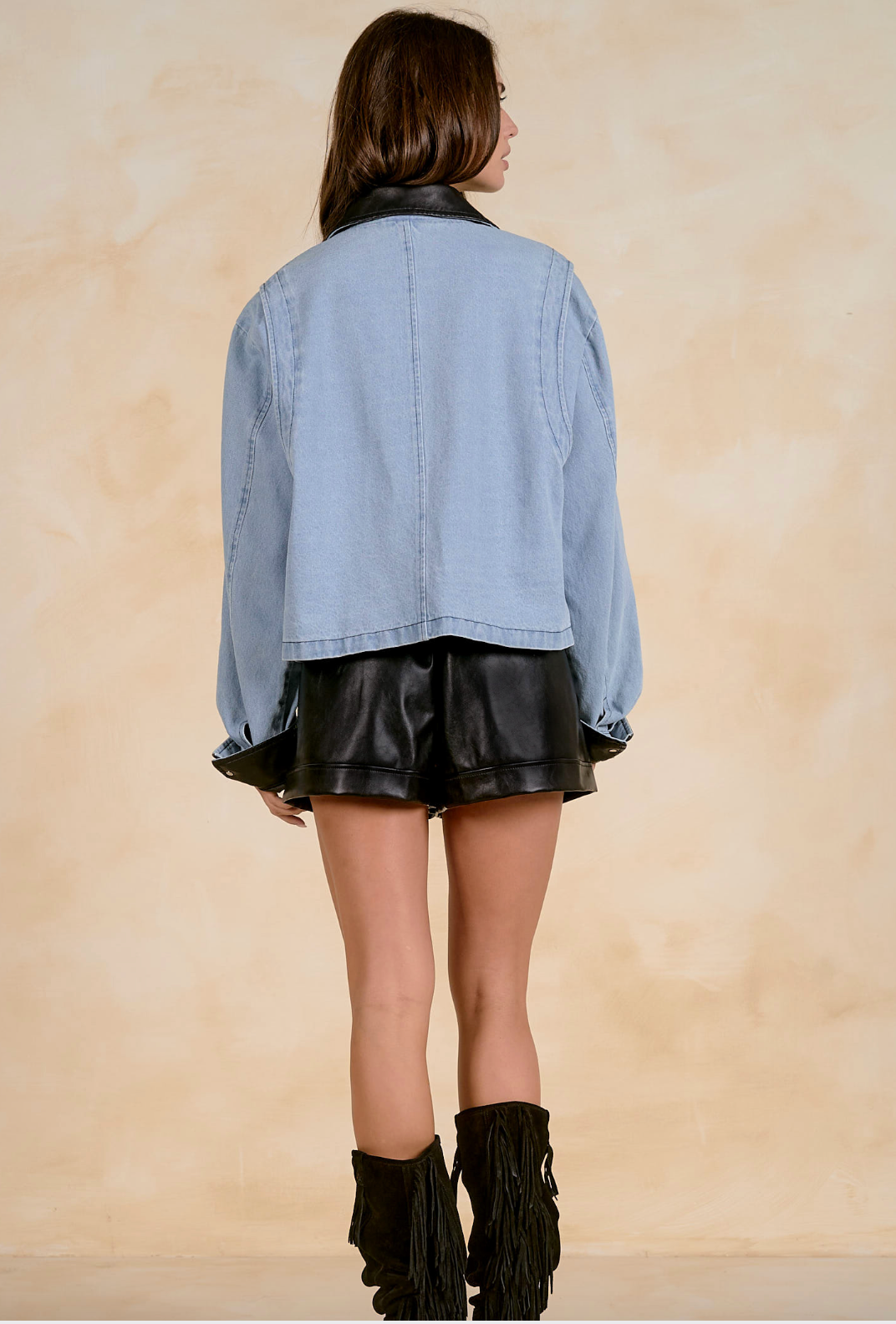 Elan Jacket with Leather Trim