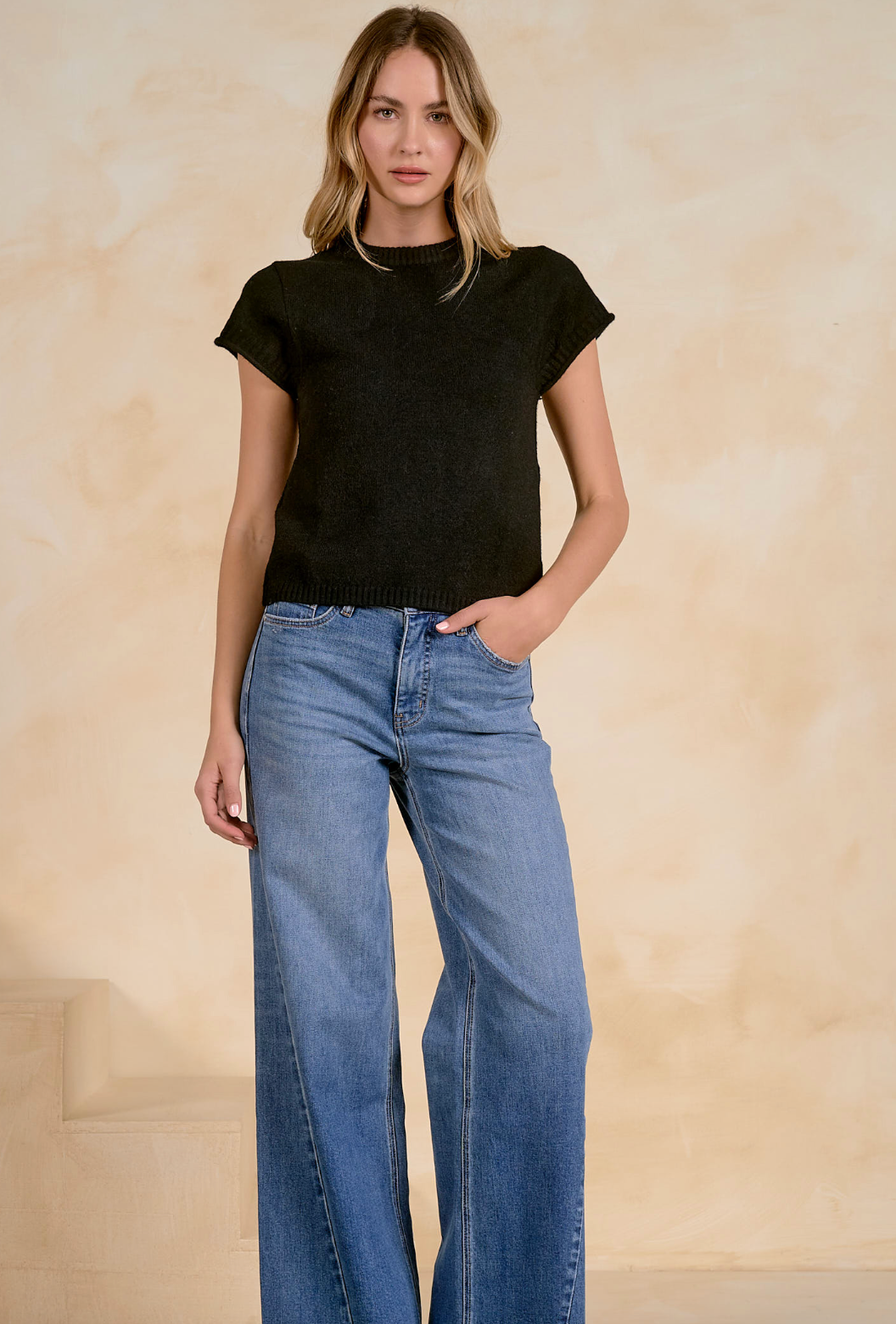 Elan Short Sleeve Crewneck Sweater