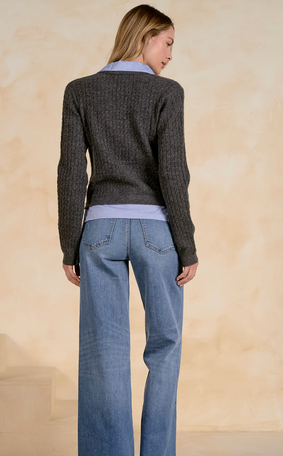 Elan Collared Cardigan Sweater