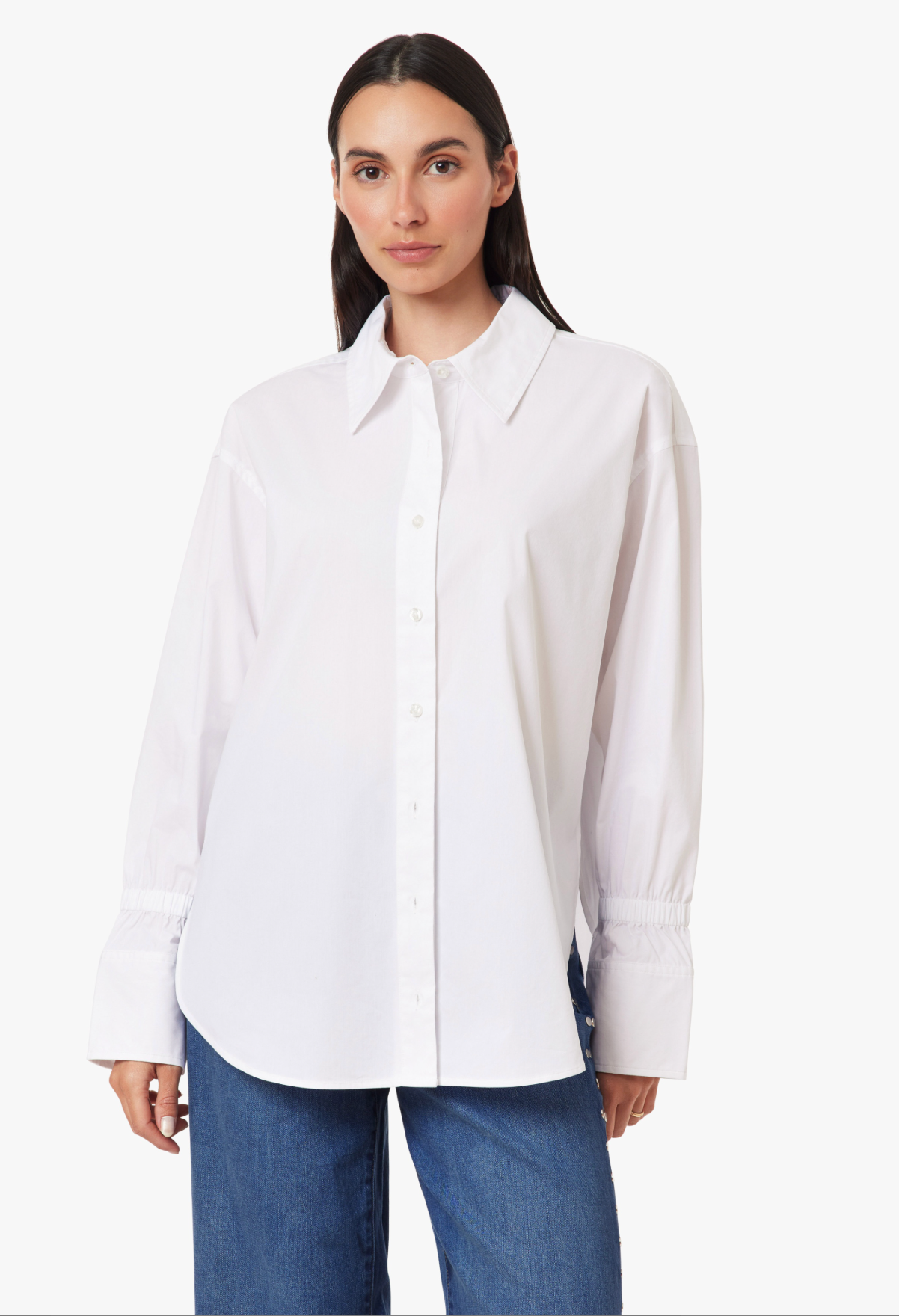 Habitual Cinched Cuff Poplin Shirt