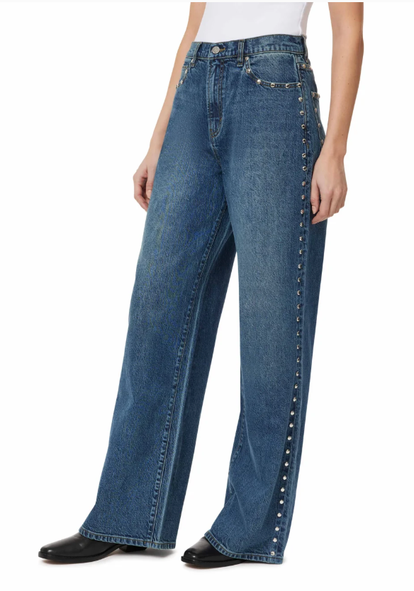 Habitual Gemma Studded Wide Leg Slouch Jeans