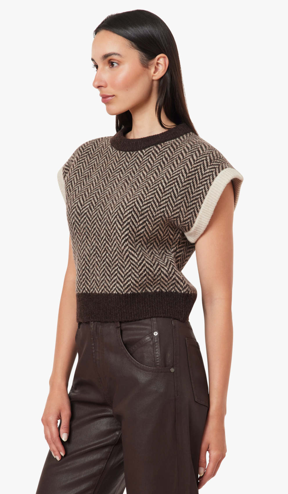 Habitual Herringbone Sweater Vest