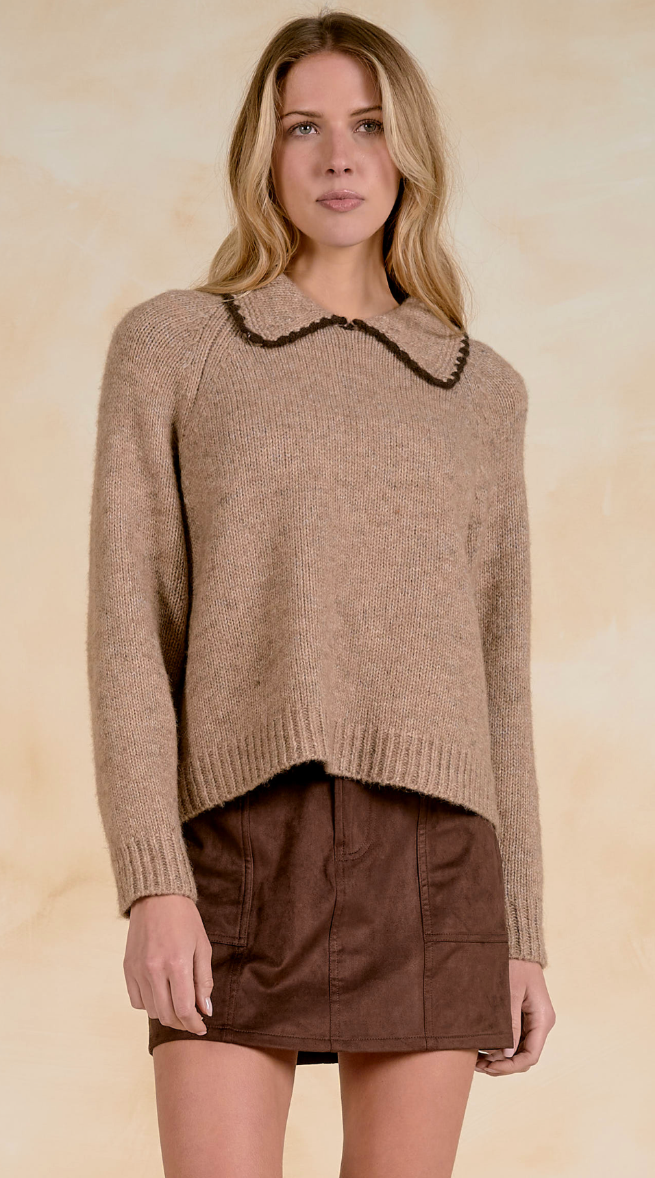 Elan Stitched Collar Sweater