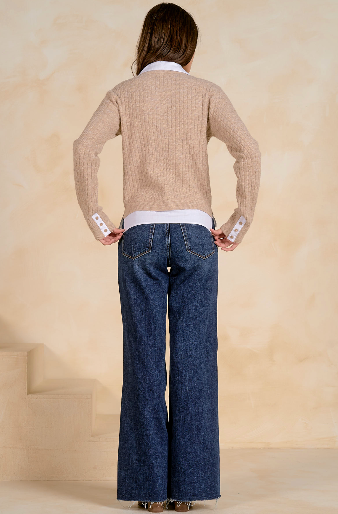 Elan Collared Cardigan Sweater