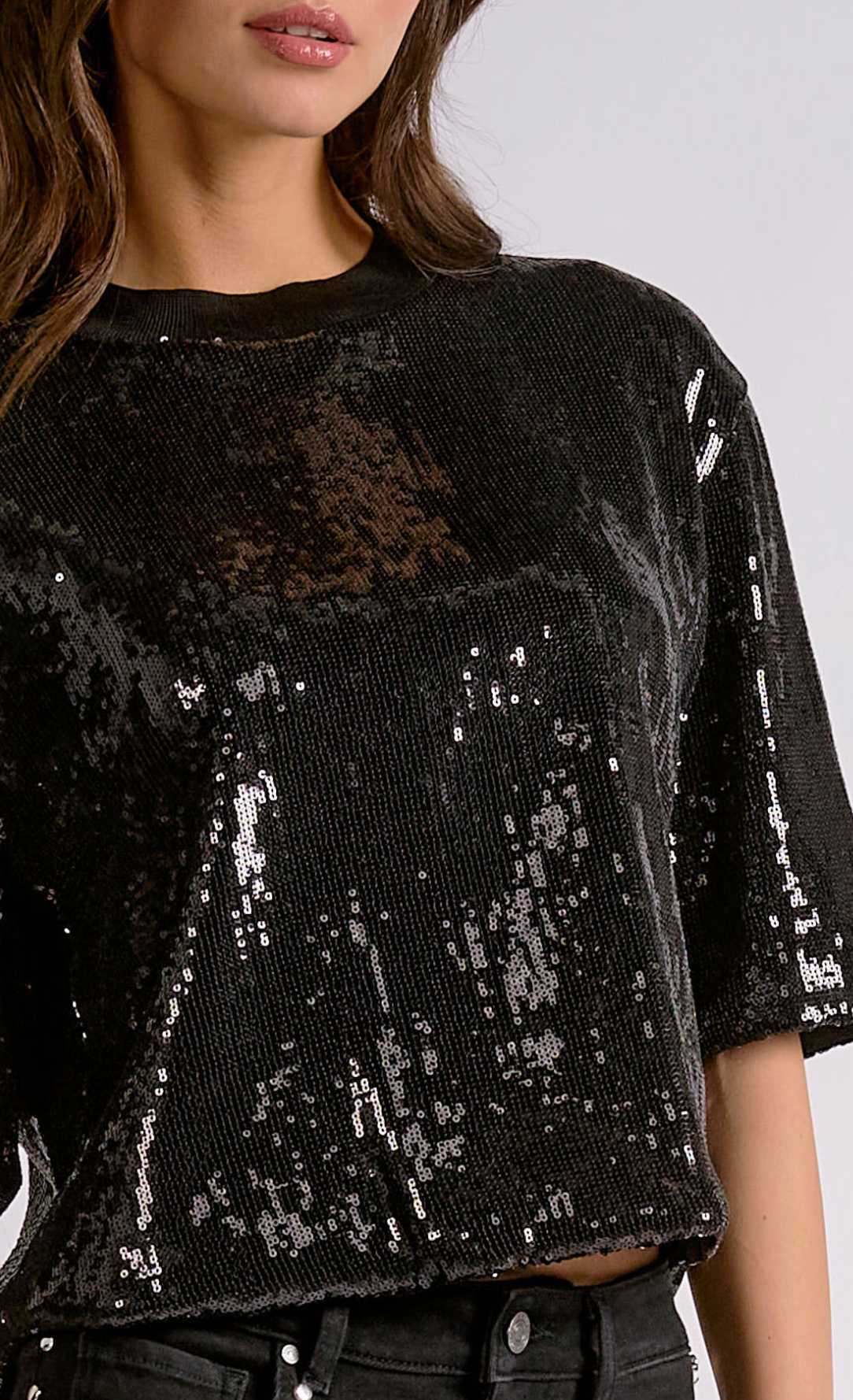 Elan 3/4 Sleeve Crewneck Top