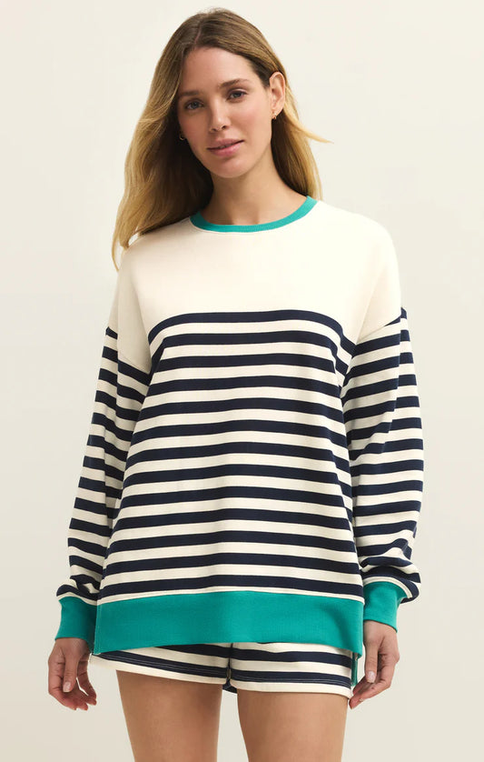 Z Supply Layer Up Stripe Sweatshirt