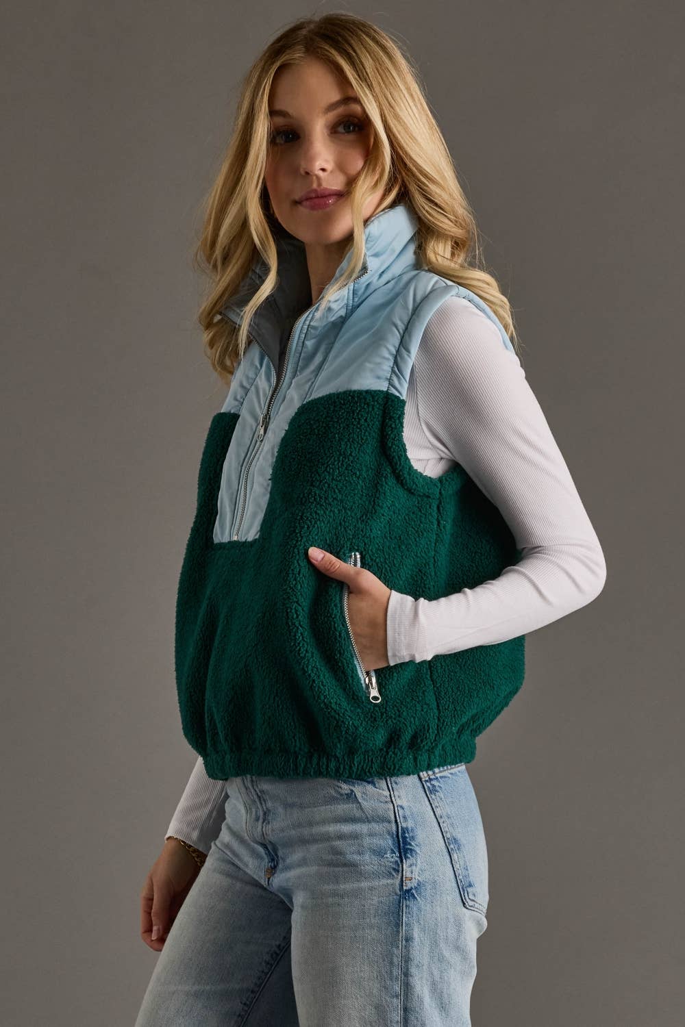 Panache Apparel Co. - Lt. Blue & Green Vest
