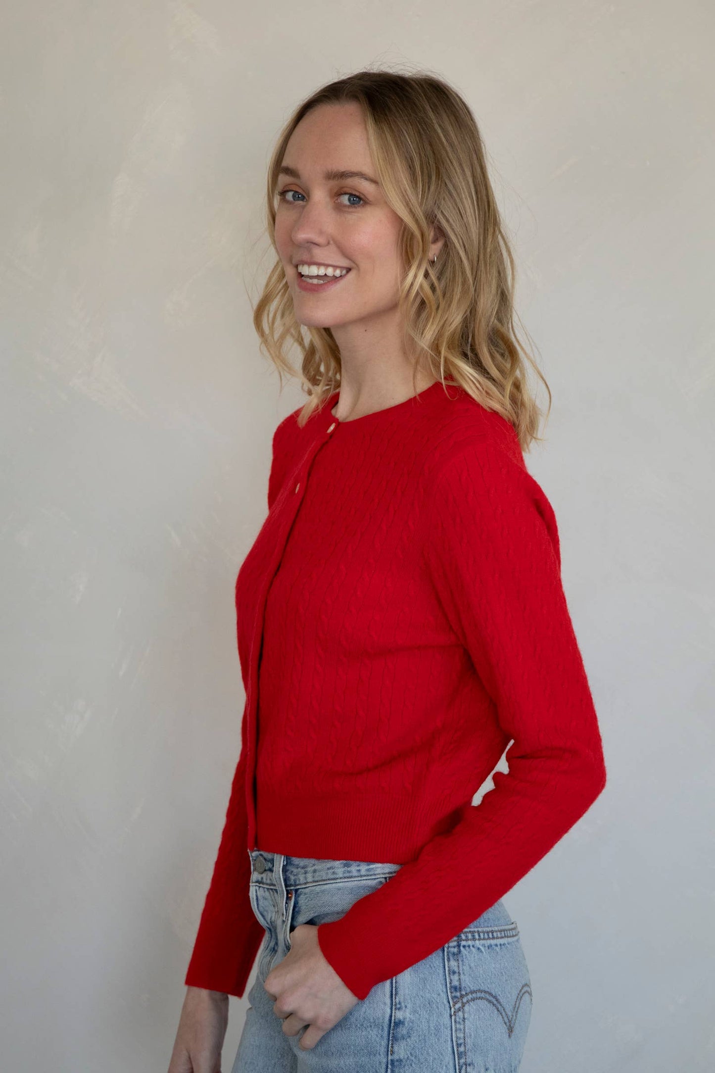 Things Between - Lila Cardigan: Red