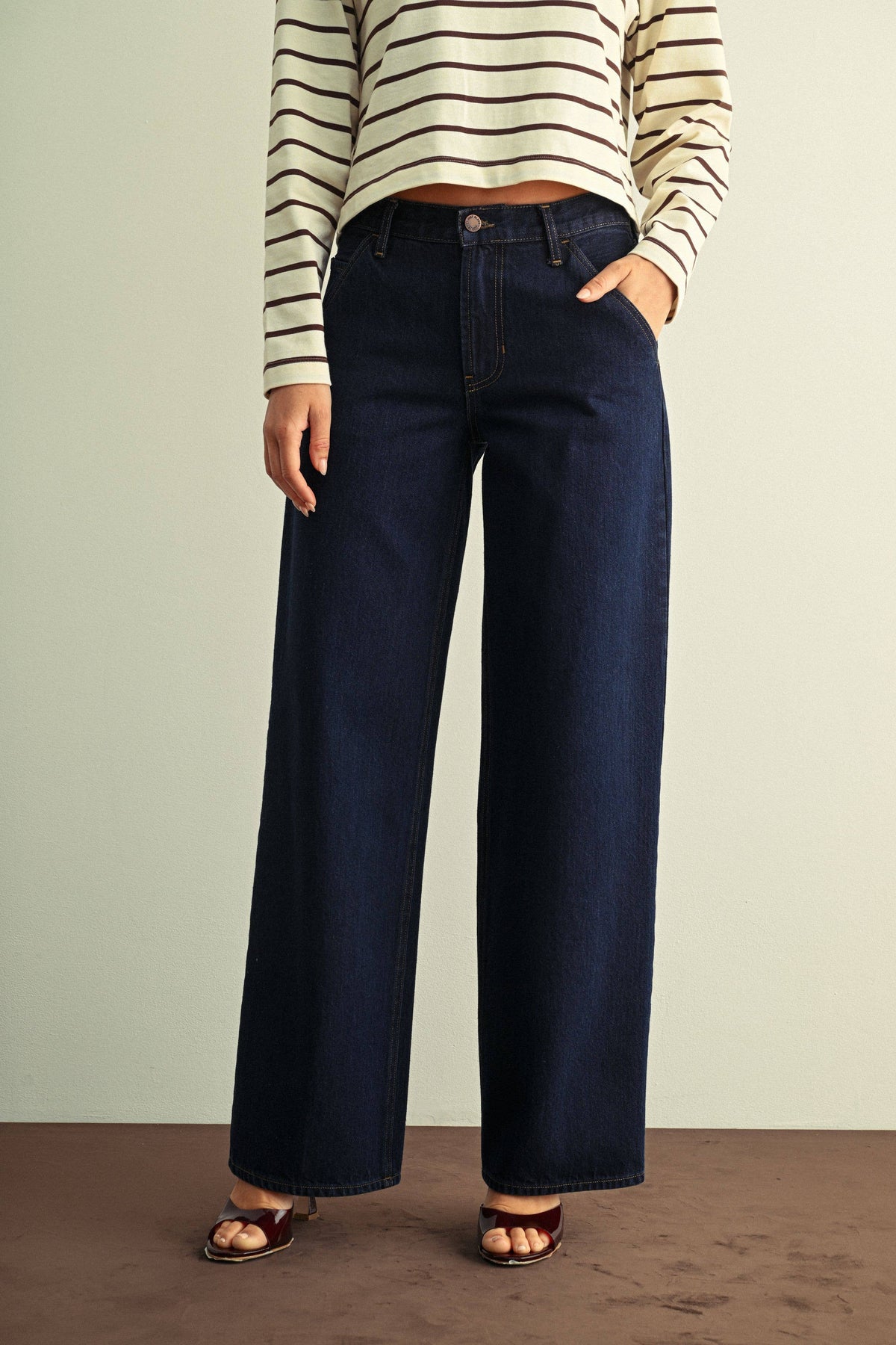 JUST BLACK DENIM - Full Length Trouser Pocket Straight