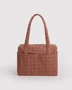 Baggu Small Cloud Carry-On -Tan Houndstooth