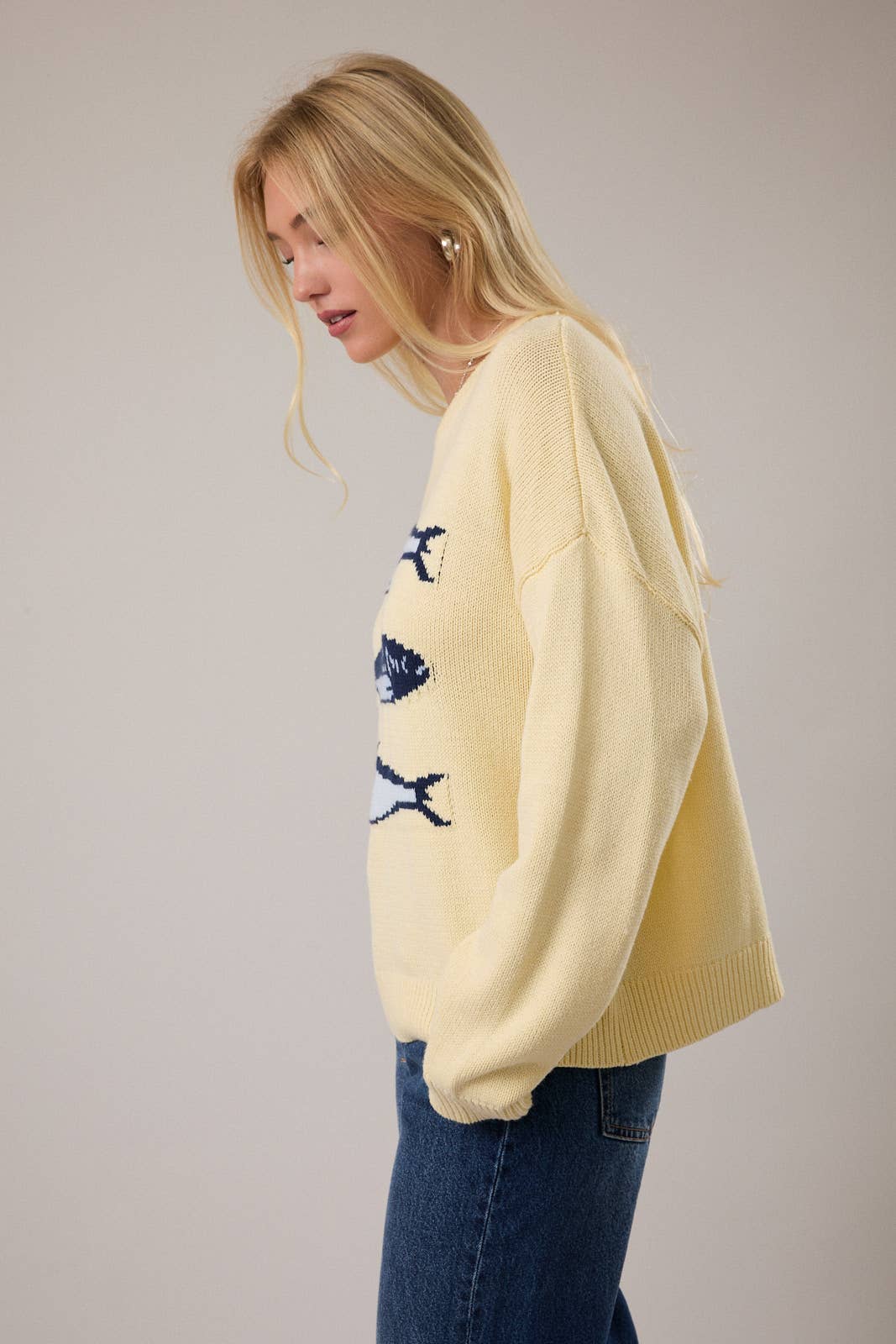 LE LIS - ROUND NECK 3 SARDINES SWEATER TOP