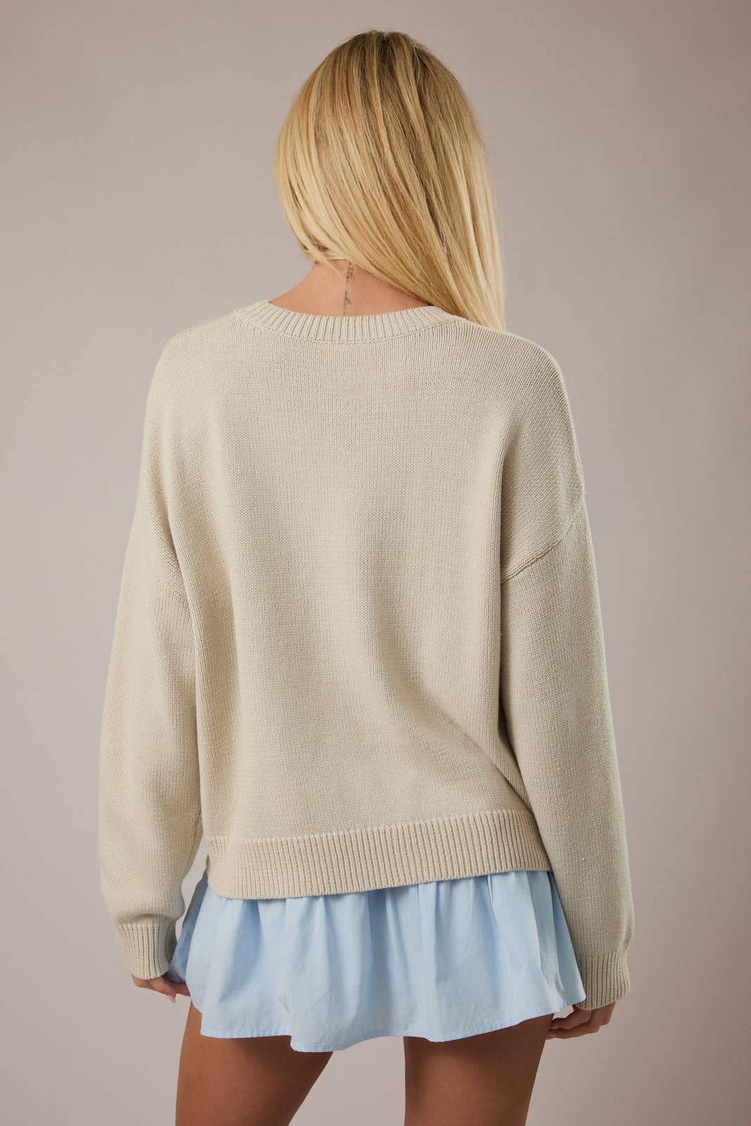 LE LIS - ROUND NECK 3 SARDINES SWEATER TOP