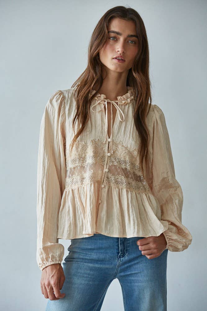 By Together - Lace Detail Blouse