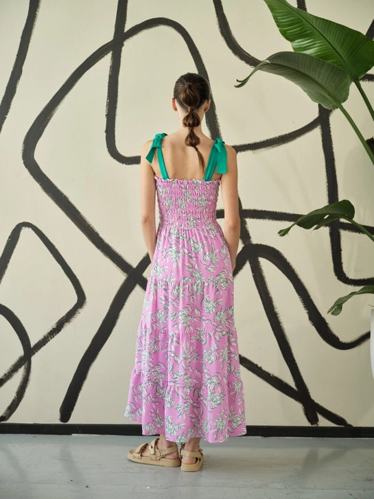 Jessy Flower Print Maxi Dress