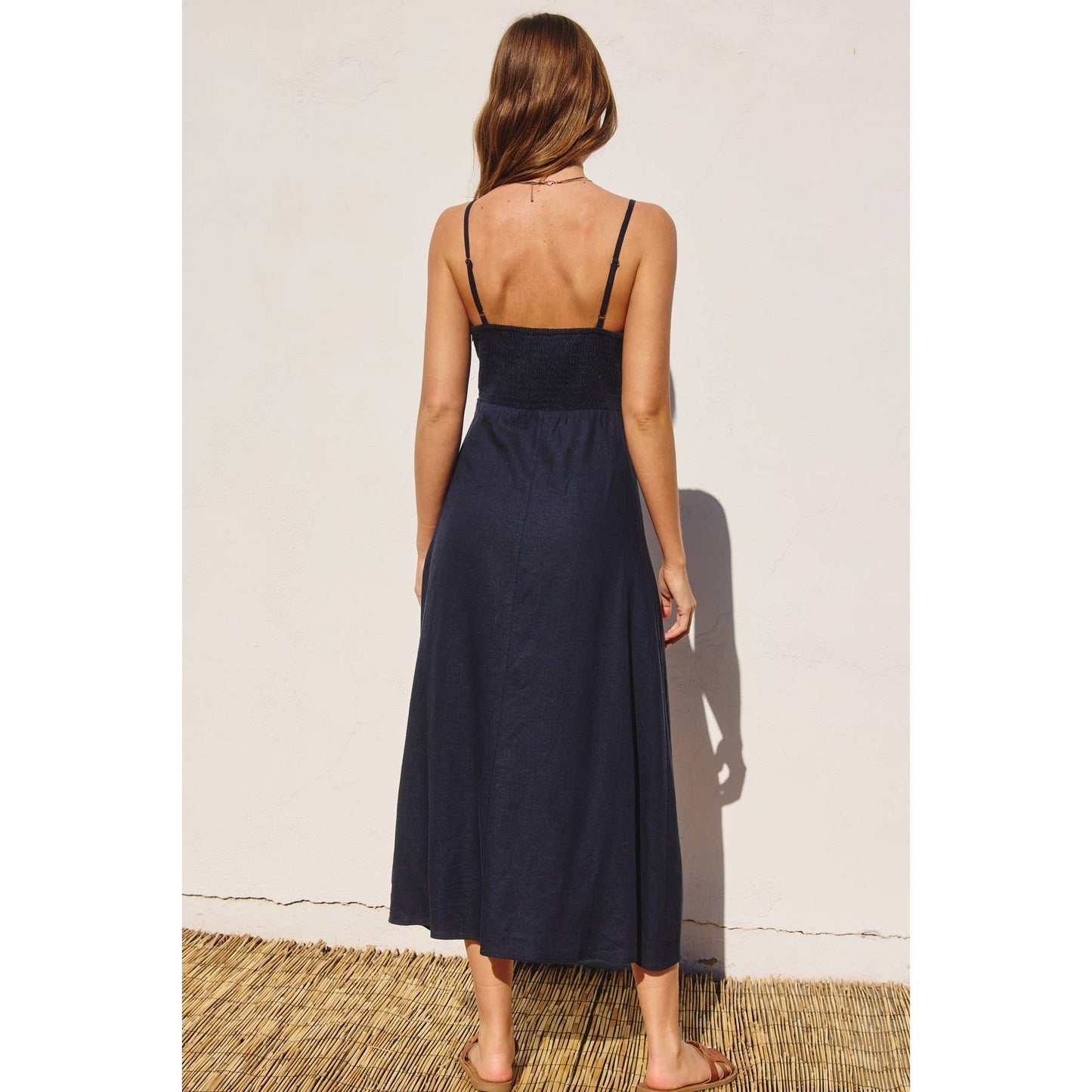 Heaven Sent Button Front Midi Dress