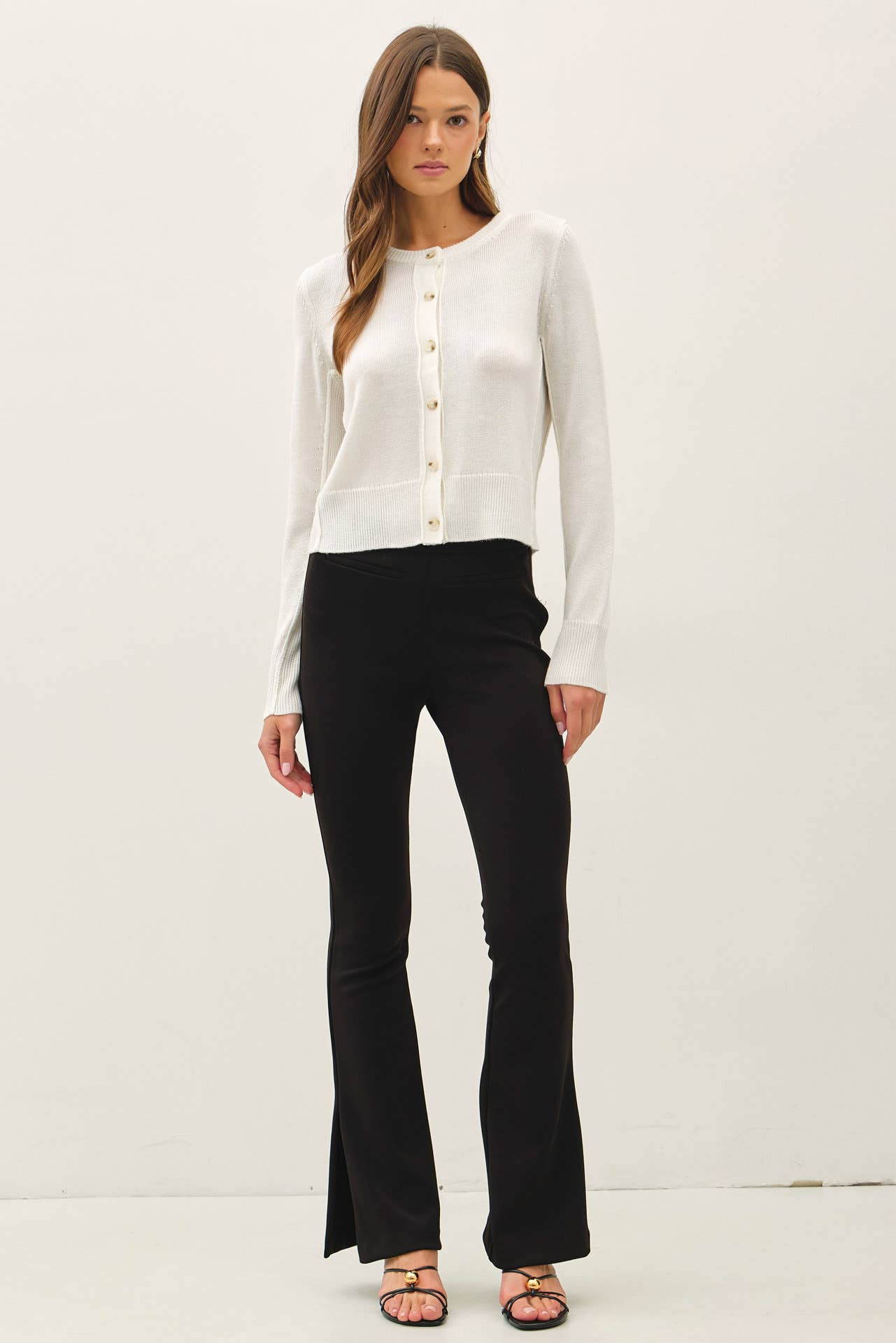 Be Cool -  WOOL BLENDED CLASSIC CUT BUTTON UP CARDIGAN